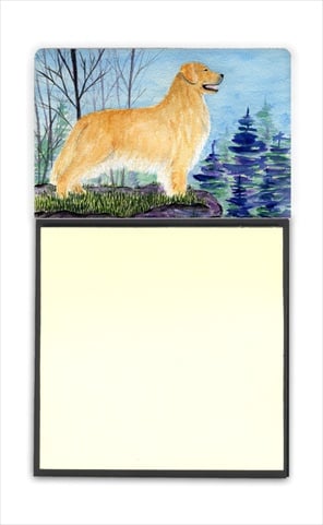 Golden Retriever Refiillable Sticky Note Holder or Postit Note Dispenser