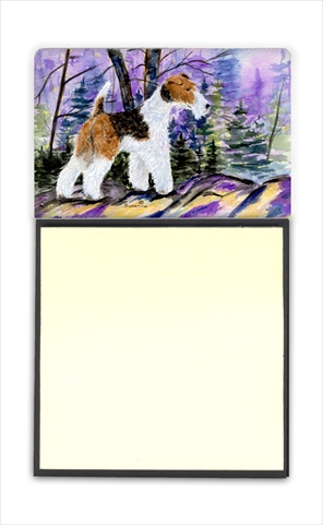 Picture of Carolines Treasures SS8630SN Fox Terrier Refiillable Sticky Note Holder or Postit Note Dispenser