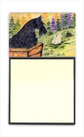 Scottish Terrier Refiillable Sticky Note Holder or Postit Note Dispenser