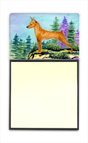 Picture of Carolines Treasures SS8660SN Min Pin Refiillable Sticky Note Holder or Postit Note Dispenser