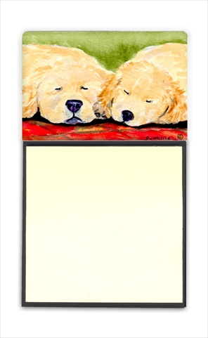 Golden Retriever Refiillable Sticky Note Holder or Postit Note Dispenser