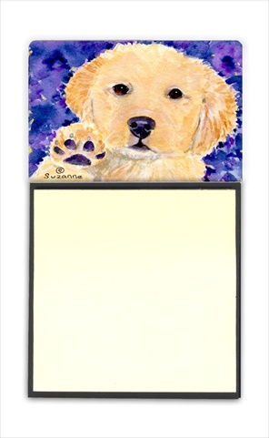 Golden Retriever Refiillable Sticky Note Holder or Postit Note Dispenser