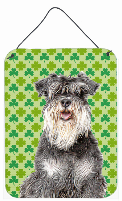 St. Patrick's Day Shamrock Schnauzer Aluminium Metal Wall or Door Hanging Prints