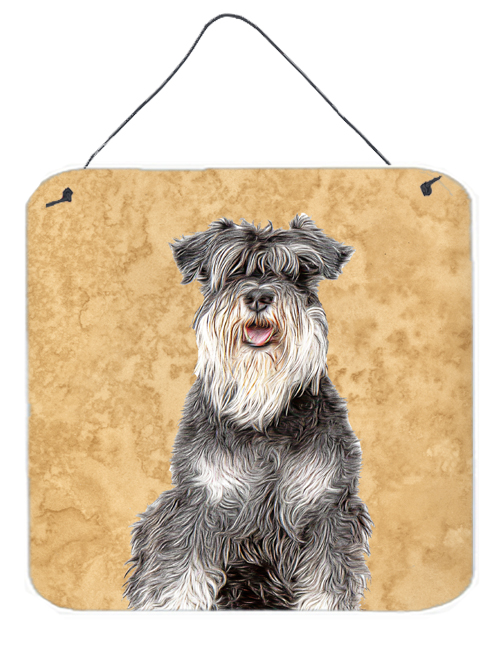 Schnauzer Aluminium Metal Wall or Door Hanging Prints