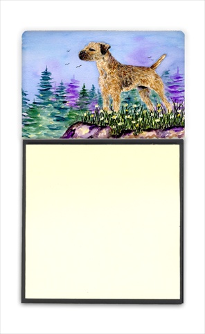 Picture of Carolines Treasures SS8664SN Border Terrier Refiillable Sticky Note Holder or Postit Note Dispenser