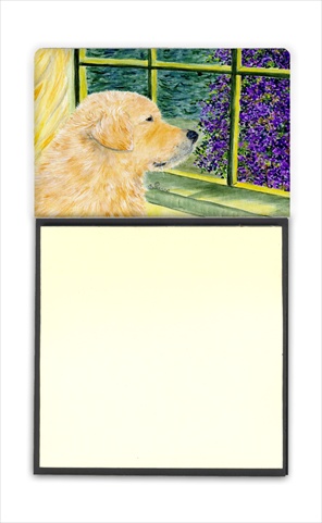 Golden Retriever Refiillable Sticky Note Holder or Postit Note Dispenser