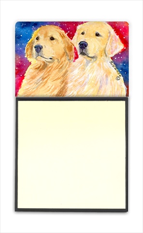 Golden Retriever Refiillable Sticky Note Holder or Postit Note Dispenser