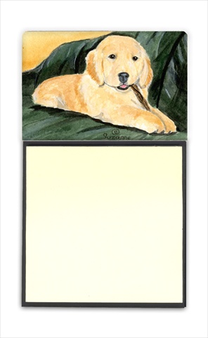 Golden Retriever Refiillable Sticky Note Holder or Postit Note Dispenser