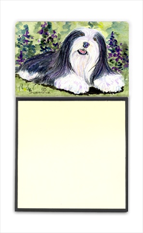 SS8816SN Bearded Collie Refiillable Sticky Note Holder or Postit Note Dispenser