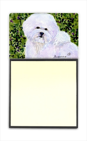 Bichon Frise Refiillable Sticky Note Holder or Postit Note Dispenser