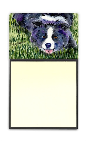 Border Collie Refiillable Sticky Note Holder or Postit Note Dispenser