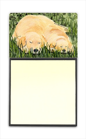 Golden Retriever Refiillable Sticky Note Holder or Postit Note Dispenser