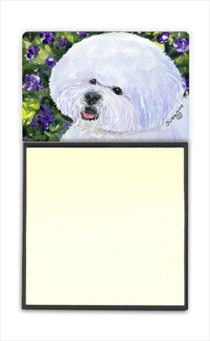 SS8897SN Bichon Frise Refiillable Sticky Note Holder or Postit Note Dispenser