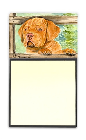 Dogue de Bordeaux Refiillable Sticky Note Holder or Postit Note Dispenser