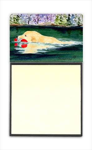 Golden Retriever Refiillable Sticky Note Holder or Postit Note Dispenser