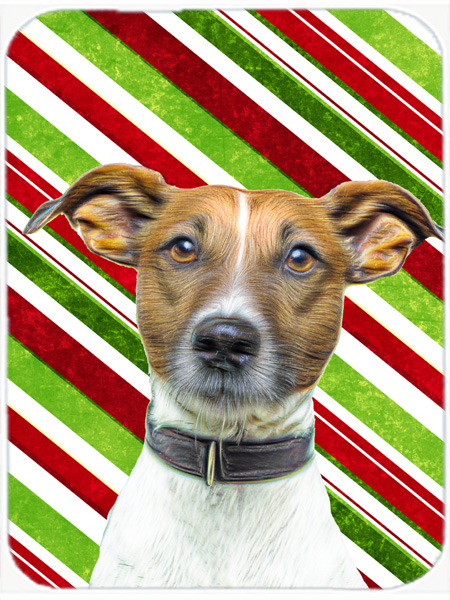 Candy Cane Holiday Christmas Jack Russell Terrier Mouse Pad, Hot Pad or Trivet