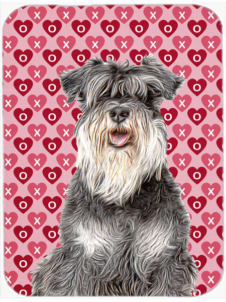 Hearts Love and Valentines Day Schnauzer Mouse Pad