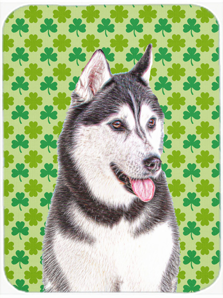 St. Patricks Day Shamrock Alaskan Malamute Mouse Pad, Hot Pad or Trivet