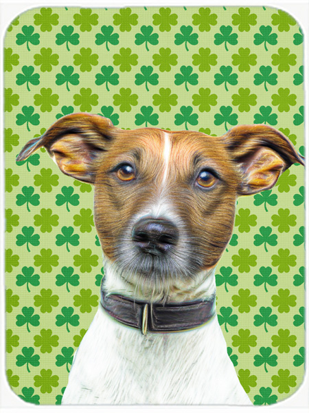 St. Patricks Day Shamrock Jack Russell Terrier Mouse Pad, Hot Pad or Trivet