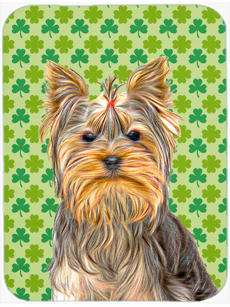 St. Patricks Day Shamrock Yorkie & Yorkshire Terrier Mouse Pad, Hot Pad or Trivet