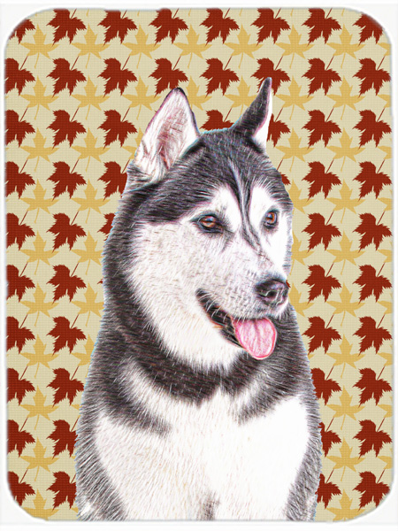 Fall Leaves Alaskan Malamute Mouse Pad, Hot Pad or Trivet