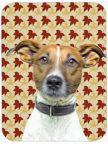 Fall Leaves Jack Russell Terrier Mouse Pad, Hot Pad or Trivet