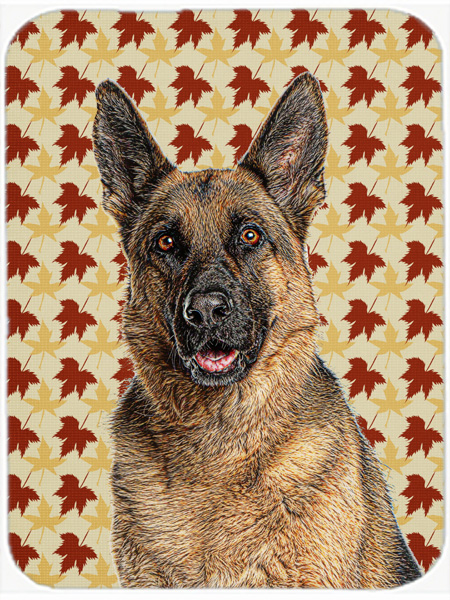 Fall Leaves German Shepherd Mouse Pad, Hot Pad or Trivet