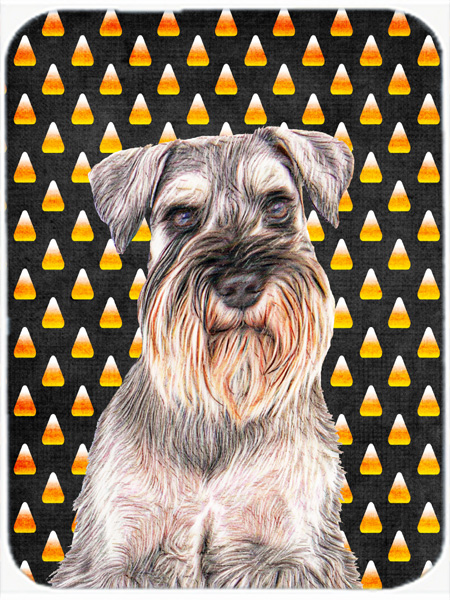 Candy Corn Halloween Schnauzer Mouse Pad, Hot Pad or Trivet
