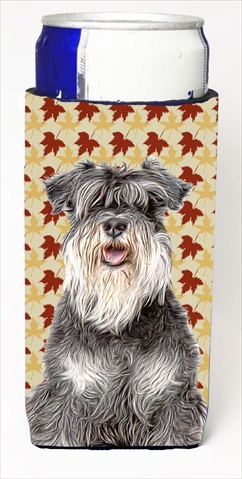 Fall Leaves Schnauzer Michelob Ultra bottle sleeves for slim cans