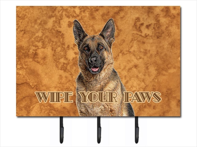 German Shepherd Wipe your Paws Leash or Key Holder