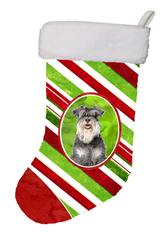 Candy Cane Holiday Christmas Schnauzer Christmas Stocking