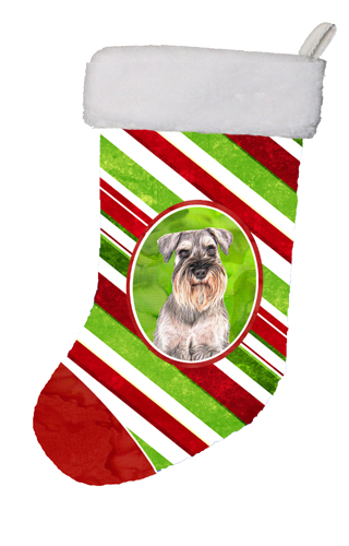 Candy Cane Holiday Christmas Schnauzer Christmas Stocking