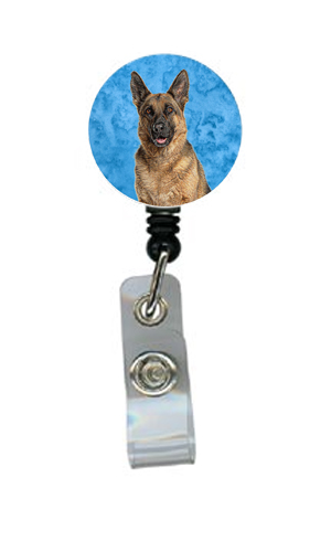 Jack Russell Terrier Retractable Badge Reel - Blue