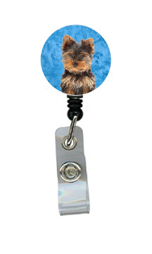 Yorkie Puppy And Yorkshire Terrier Retractable Badge Reel