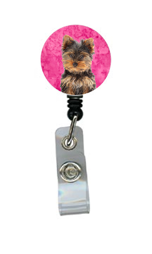Yorkie Puppy And Yorkshire Terrier Retractable Badge Reel