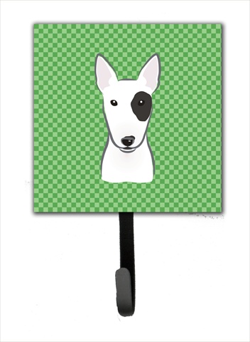 Green Checkered Bull Terrier Leash or Key Holder
