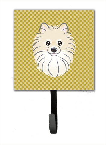 Tan Checkered Pomeranian Leash or Key Holder