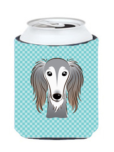 Picture of Carolines Treasures BB1167CC Checkerboard Blue Saluki Can Or Bottle Hugger- 12 Oz.