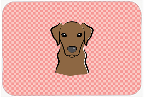 BB1234MP Checkerboard Pink Chocolate Labrador Mouse Pad- Hot Pad Or Trivet- 7.75 x 9.25 In.