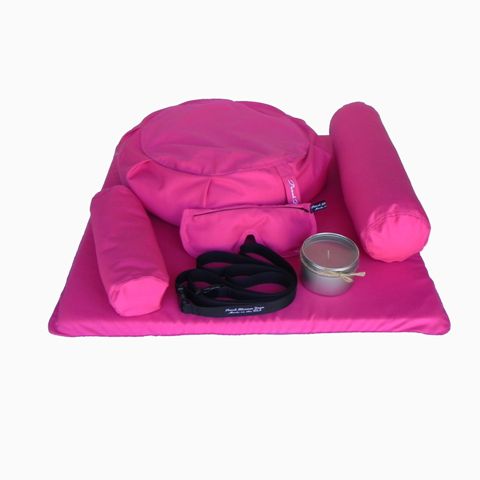 Picture of Peach Blossom Yoga 11001 7 Piece Deluxe Yoga Set - Pink