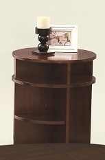 Progressive Furniture P474-29 Metropolian Contemporary Style Swivel Chairside Table, Dark Cherry & Birch