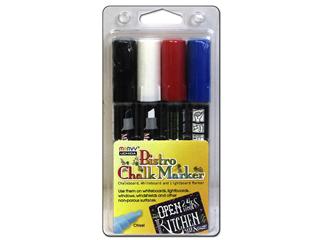 Picture of Uchida of America UCH483.4C Bistro Chalk Marker Chisel Set C 4 Piece&#44; Pack Of 3