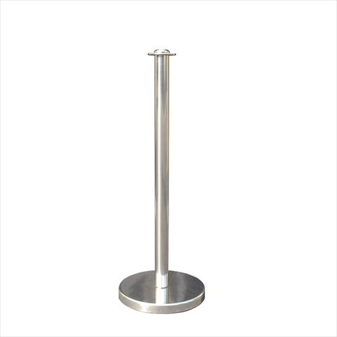 12 in. Flat Base Economy Mirror Stainless Steel Post with Flat Post Ring