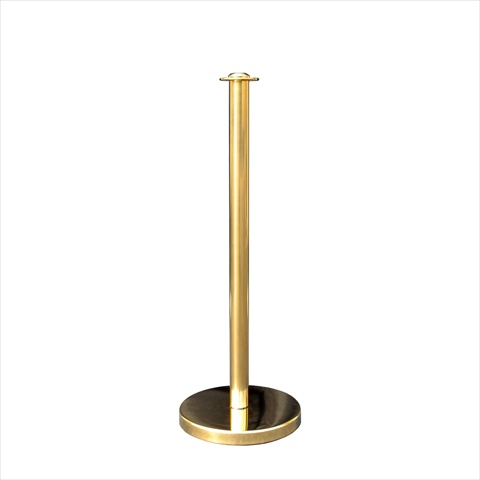 12 in. Flat Base Economy Gold Stainless Steel Post with Flat Post Ring