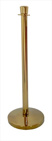 VIP Crowd Control 1617 12 in. Domed Base Taper Gold Post with Taper Post Ring