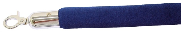 72 in. Velour Rope with Mirror Closable Hook - Blue