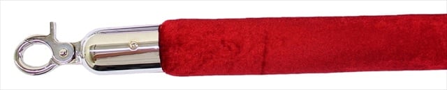 72 in. Velour Rope with Mirror Closable Hook - Burgundy