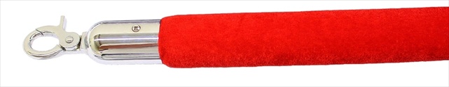 96 in. Velour Rope with Mirror Closable Hook - Red