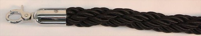 60 in. Braided Rope with Mirror Closable Hook - Black
