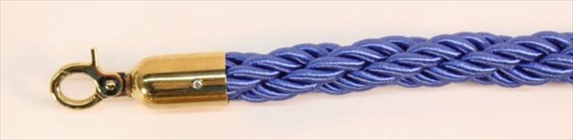 60 in. Braided Rope with Gold Closable Hook - Blue